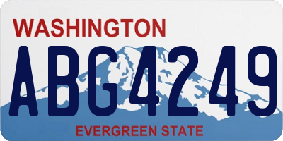 WA license plate ABG4249