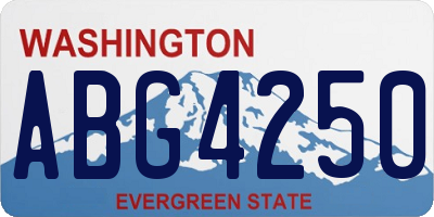 WA license plate ABG4250