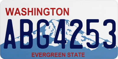 WA license plate ABG4253