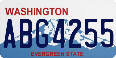 WA license plate ABG4255