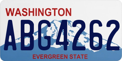 WA license plate ABG4262