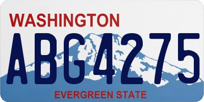WA license plate ABG4275