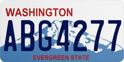 WA license plate ABG4277