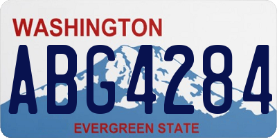 WA license plate ABG4284
