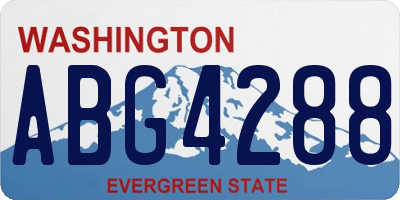 WA license plate ABG4288