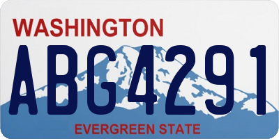 WA license plate ABG4291