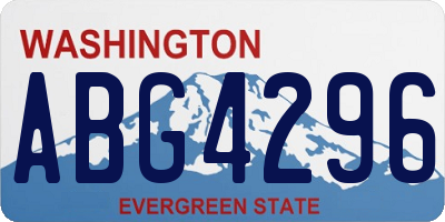 WA license plate ABG4296
