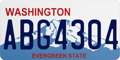 WA license plate ABG4304