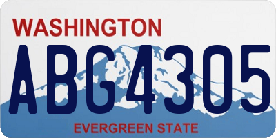WA license plate ABG4305