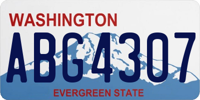 WA license plate ABG4307