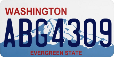 WA license plate ABG4309