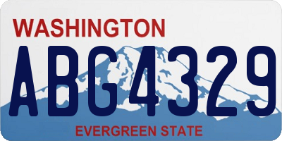 WA license plate ABG4329
