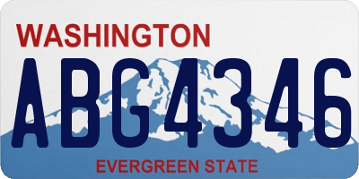 WA license plate ABG4346