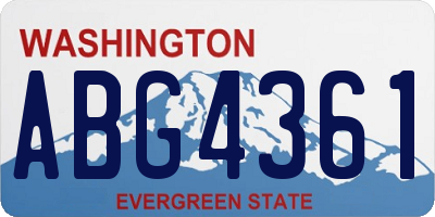 WA license plate ABG4361