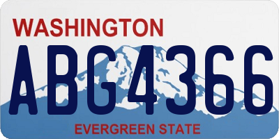 WA license plate ABG4366