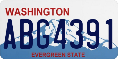 WA license plate ABG4391