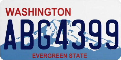 WA license plate ABG4399