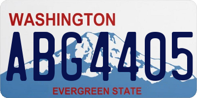 WA license plate ABG4405