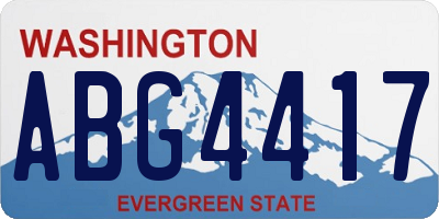 WA license plate ABG4417