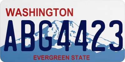 WA license plate ABG4423