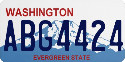 WA license plate ABG4424