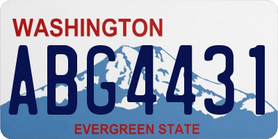 WA license plate ABG4431