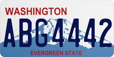 WA license plate ABG4442