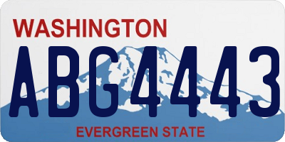 WA license plate ABG4443