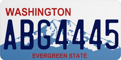 WA license plate ABG4445