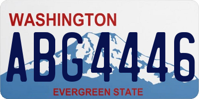 WA license plate ABG4446