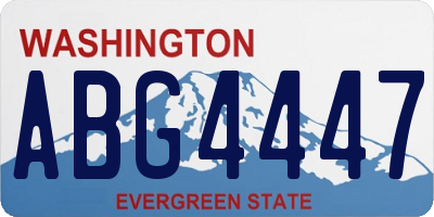 WA license plate ABG4447
