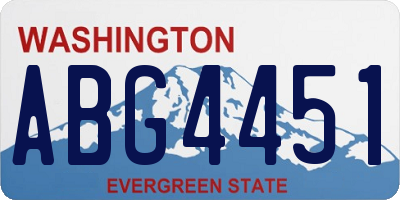 WA license plate ABG4451