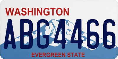 WA license plate ABG4466