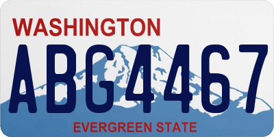 WA license plate ABG4467