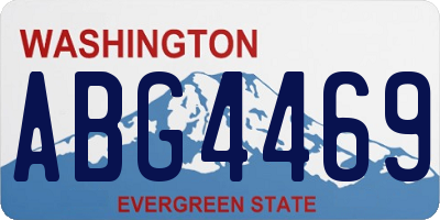 WA license plate ABG4469