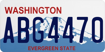 WA license plate ABG4470
