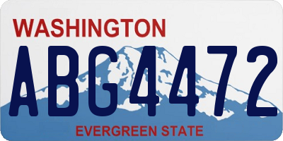 WA license plate ABG4472