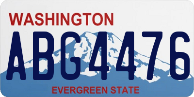 WA license plate ABG4476