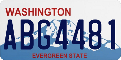 WA license plate ABG4481