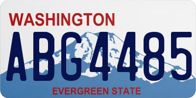 WA license plate ABG4485