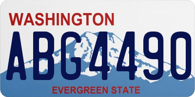 WA license plate ABG4490