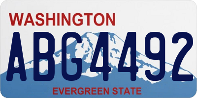 WA license plate ABG4492