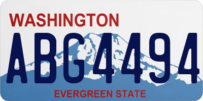 WA license plate ABG4494