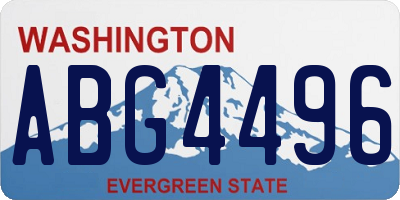 WA license plate ABG4496