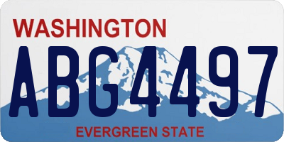 WA license plate ABG4497