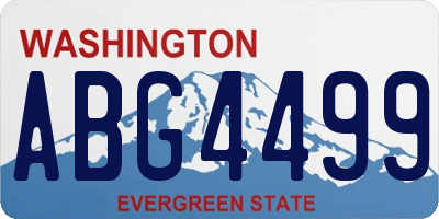 WA license plate ABG4499