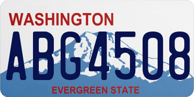 WA license plate ABG4508