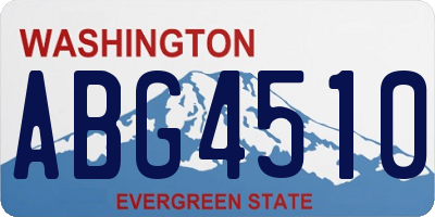 WA license plate ABG4510
