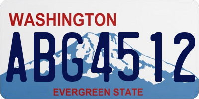 WA license plate ABG4512