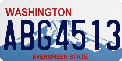 WA license plate ABG4513